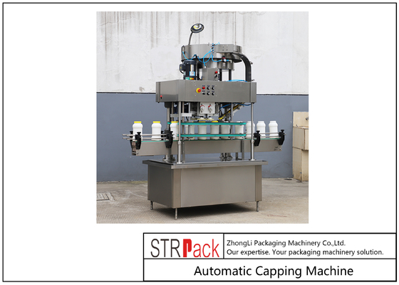 PLC স্বয়ংক্রিয় প্লাস্টিক জার ক্যাপিং মেশিন 2.5kw 50HZ 60HZ