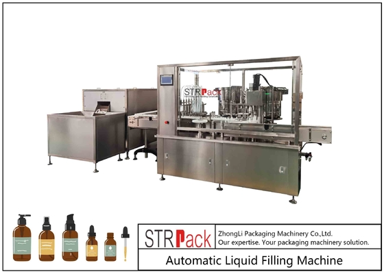 50ml 100ml কসমেটিক লোশন এসেনশিয়াল অয়েল লিকুইড বোতল ফিলিং ক্যাপিং মেশিন মাল্টি নজল
