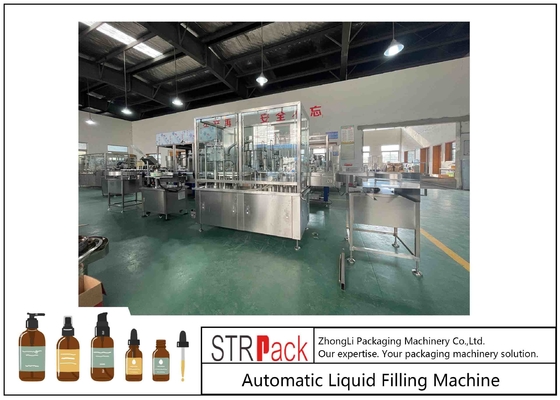 50ml 100ml কসমেটিক লোশন এসেনশিয়াল অয়েল লিকুইড বোতল ফিলিং ক্যাপিং মেশিন মাল্টি নজল