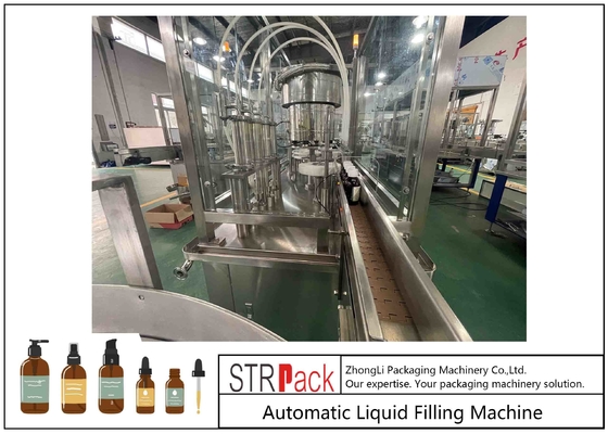 50ml 100ml কসমেটিক লোশন এসেনশিয়াল অয়েল লিকুইড বোতল ফিলিং ক্যাপিং মেশিন মাল্টি নজল